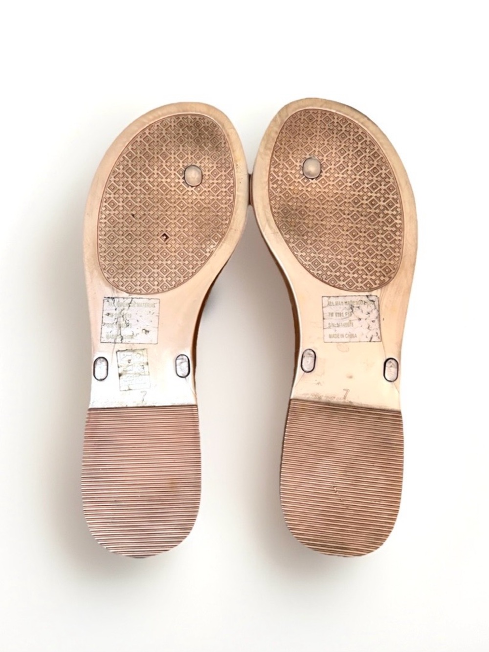 Tory Burch Mini Miller Jelly Sandals Rose Gold Size 7 Flat Thong Slip-on Shoes - Picture 13 of 16